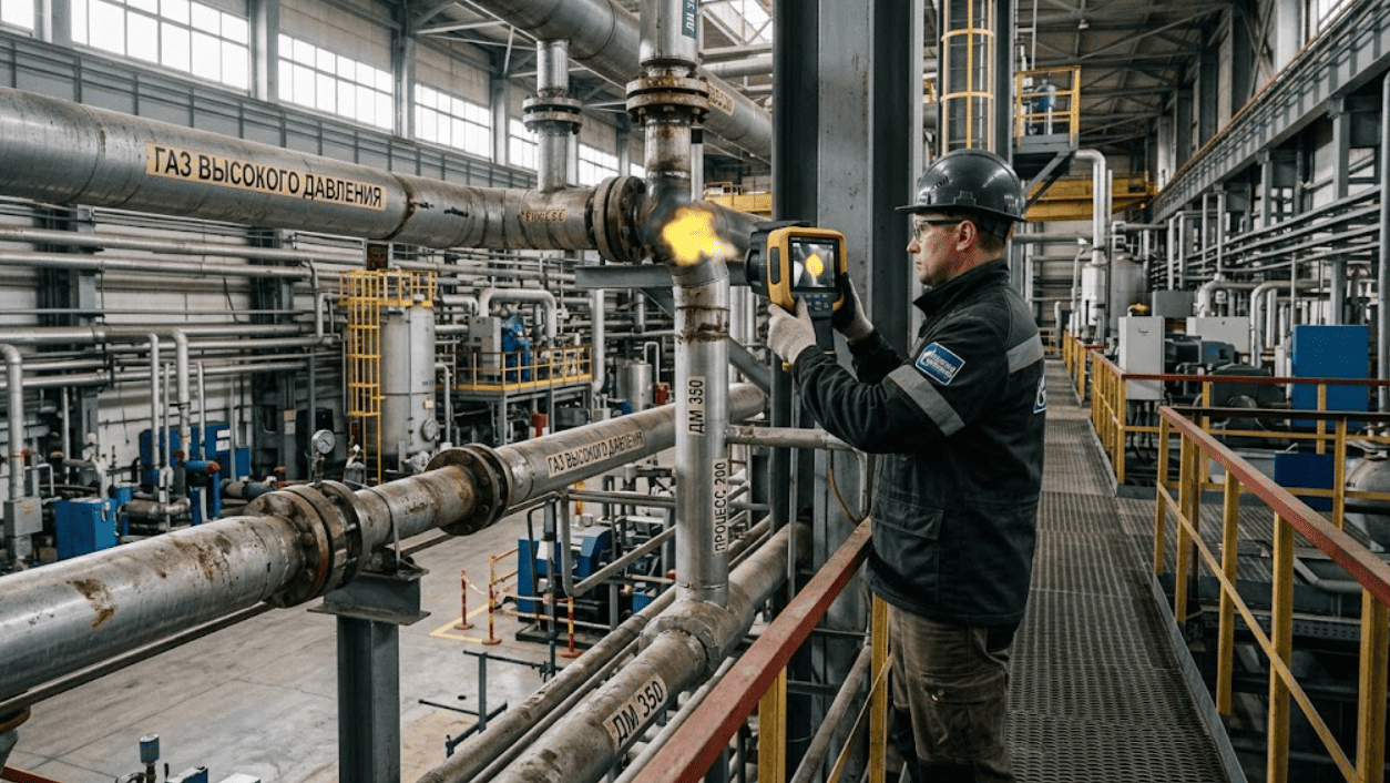 Поиск утечки газа в котельной в Минске 